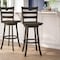 Flash Furniture Liesel Commercial Wooden Classic Ladderback Swivel Barstool w/Solid Wood Seat, Gray Wash Walnut ES-UN-31WS-29-GY-GG - alternate 1